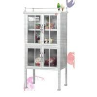 ราคา ตู้กับข้าว 2 ฟุต 4 ประตู สีอลูมิเนียม ตรา Lion (ไลออน) (000435)