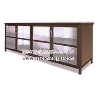 ราคา ตู้อลูมิเนียมหน้าเรียบ ยี่ห้อซันกิ 2 เมตร สีชา รุ่น SMC-A200 (001672)