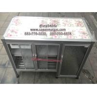 ราคา ตู้วางเตาขอบเหลี่ยม และเก็บถังแก๊สได้ สีอลูมิเนียม (002117)