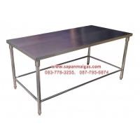 ราคา โต๊ะสแตนเลสขากลม 180ซม.(ย180*ก60*ส80ซม) (001560)