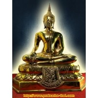 ราคา พระพุทธ ปางมารวิชัย หรือ ชนะมาร หน้าตัก 9 นิ้ว เนื้อทองเหลืองขัดเงา