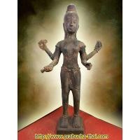 ราคา พระวิษณุ สี่กร หรือ พระนารายณ์ ยุคบายน สูง 17 นิ้ว เนื้อสำริดสภาพเก่า
