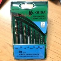 ราคา ถอนเกลียวซ้ายพร้อมดอกสว่านเกลียวซ้าย CO5% 10ตัว/ชุด KEIBA (113)