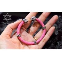 ราคา กำไลหนังกระเบนหัวสิงโต หนังกระเบนแท้สีชมพู NSWB1715 (1715)