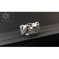 ราคา แหวนเงินแท้มังกรลายฉลุ รมดำ Sterling Silver 925 NSRG2328 (2328)