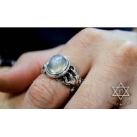 ราคา แหวนเงินแท้ลายพญาครุฑ-หนุมาน ฝังมูนสโตน NSRG1816 (1816)