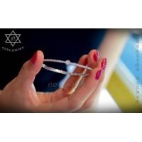 ราคา กำไลข้อมือชุบทองคำขาวฝังเพชร CZ พรีเมี่ยม Sterling Silver 925 NSWB2764 (2764)