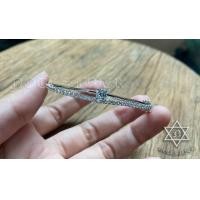 ราคา กำไลข้อมือชุบทองคำขาวฝังเพชร CZ พรีเมี่ยม Sterling Silver 925 NSWB2557 (2557)