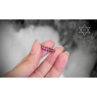 ราคา แหวนเงินแท้ ฝังทับทิมรอบวง Sterling silver 925 NSSV2969 (2969)