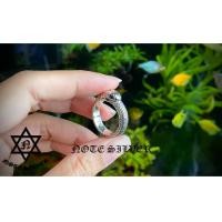 ราคา แหวนเงินแท้ ลายงูกินหาง ดวงตาฝังนิล (รุ่นเล็ก 5mm) Sterling Silver 925 NSRG2843 (2843)
