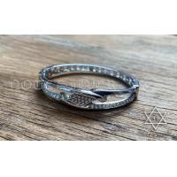 ราคา กำไลข้อมือเงินแท้ชุบทองคำขาวฝังเพชรเกรดพรีเมี่ยม Sterling Silver 925 NSWB1555 (1555)