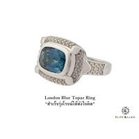 ราคา แหวน London Blue Topaz Sterling Silver สี Rhodium รุ่น Luxury Size 57 (358)