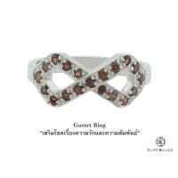 ราคา แหวน Garnet Sterling Silver สี Rhodium รุ่น Infinite Size 52 (433)