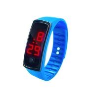 ราคา นาฬิกาข้อมือดิจิตอลLEDสายซิลิโคน สีฟ้า (1730)