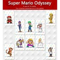 ราคา Amiibo card การ์ด Set แถมฟรีสมุดสะสมหนังพรีเมี่ยม / กล่องใส Super Mario Odyssey Set 10 แบบ (568)