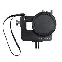 ราคา Aluminium Alloy Protective Frame Housing Case Without Back Cover + 52mm UV Filter And Lens Cap For Gopro Hero 5 (656)