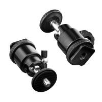 ราคา 2x Hotshoe Mount Mini Ball Head with Lock Hot Shoe Adapter (752)