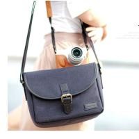ราคา กระเป๋ากล้อง DSLR , MirrorLess Travel Life พร้อมสายสะพายข้าง วัสดุ Canvas Camera Bag b0051 (สีน้ำเงิน) (770)
