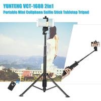 ราคา YUNTENG VCT-1688 2 in 1 Portable Mini Cellphone Selfie Stick Tabletop Tripod with Remote Controller (881)