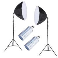 ราคา โคมไฟสตูดิโอ ขนาด60x60 แปดเหลี่ยม ขั้วหลอดเซรามิค พร้อมขาตั้งยืดได้2เมตร รวม1คู่ พร้อมหลอดLED40w (906)