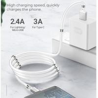 ราคา สายชาร์จ แม่เหล็ก Hoco U91 Magic magnetic Cable 2.4A for iPhone / Micro USB / Type-C สายไม่พันกัน (6766133275)