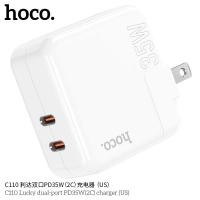 ราคา ชุดชาร์จ HOCO รุ่น C110 หัวชาร์จ type-c PD35 2 port พร้อม สายชาร์จ TC-TC / TC-IOS ชาร์จเร็ว ของแท้ 100% (23779079325)
