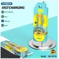 ราคา Moxom สายชาร์จ 30wชาร์จเร็วถ่ายโอนข้อมูลได้ ความยาว 3เมตร สำหรับ L / Micro USB / TYPE-C (25756702237)