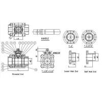 ราคา WELL | BT-V3MH | Direct Mounting Pad (Ball Valve 3pc)