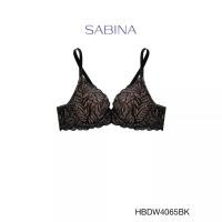 ราคา Sabina เสื้อชั้นใน มีโครง ฟองน้ำไม่ดันทรง รุ่น Habpy Non Push รหัส HBDW4065BK สีดำ (18690008396)
