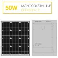 ราคา แผงโซล่าเซลล์ Solar Cell 50W Mono