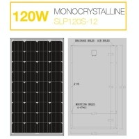 ราคา แผงโซล่าเซลล์ Solar Cell 120W Mono