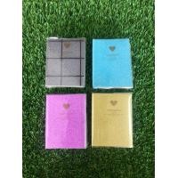 ราคา สมุดปกกากเพชรห่อพลาสติก 7.5*9.8 cm #7404C (ราคา/10 เล่ม) (4933)