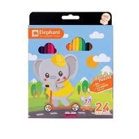 ราคา ตราช้างดินสอสีแท่งยาว 24 สี #8509C (ราคา/6 กล่อง) (6099)