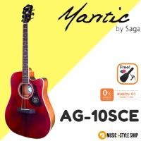 ราคา กีต้าร์โปร่งไฟฟ้า MANTIC AG-10SCE