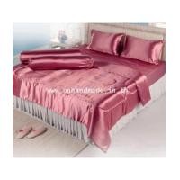 ราคา ผ้าปูที่นอนและผ้านวมผ้าเครปซาติน 220 เส้น ขนาดเตียง 5 ฟุต (2481746)