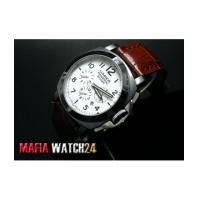 ราคา M0441 นาฬิกา PANERAI Luminor Chrono Daylight 44 mm. KingSize White Dial สายน้ำตาล PAM 188 Miror (4781721)