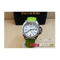 ราคา M0164 นาฬิกา Panerai Luminor Power Reserve Lady Boy Size 40 mm. Pam 90 สายเขียว Mirror Case Swiss (4324207)
