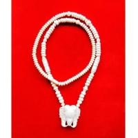 ราคา สร้อยกระดูก ตัวกลางหน้าช้าง งานแฮนเมด ของใหม่ ขนาดความยาว 24 นิ้ว สวมหัวได้ สวยคล้ายงาช้าง (7143511)