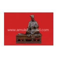 ราคา เทพเจ้าขงเบ้งนั่งอ่านหนังสือ เนื้อสัตตะโลหะรมน้ำตาล (5599792)