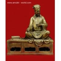 ราคา เทพเจ้าขงเบ้งนั่งอ่านหนังสือ เนื้อสัตตะโลหะ (5455866)