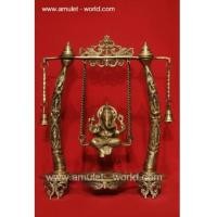 ราคา พระพิฆเนศประทับนั่งชิงช้าเสางาช้าง ปางหริทราคณปติ ปางรวยสเน่ห์และรวยทรัพย์ สูง 16 นิ้ว เนื้อสัตตะโลห (5320164)