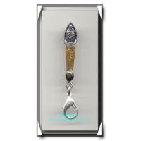 ราคา แหนบแขวนพระอย่างดีเนื้อเงินลงยาสีน้ำเงินสลักรูปหลวงพ่อคูณพร้อมยันต์ (152618)