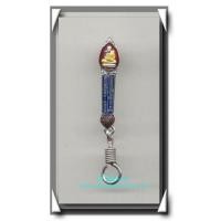 ราคา แหนบแขวนพระอย่างดีเนื้อเงินลงยาสีแดงสลักรูปหลวงปู่ทวดพร้อมยันต์ (152263)