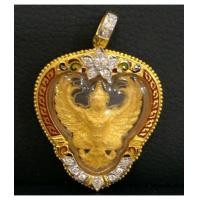 ราคา องค์พญาครุฑ เนื้อทองคำ พิมพ์ใหญ่ รุ่นมหาเศรษฐี วัดโพธิ์ทอง พร้อมกรอบทองลงยาฝังเพชร สวยมากๆ หายากมาก (7087469)