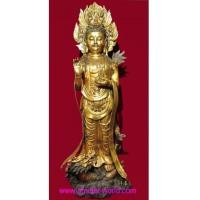 ราคา พระแม่กวนอิม ประทับยืนบนมังกร เนื้อสัตตะโลหะ นำเข้าจากธิเบต สูง 43 นิ้ว (5111964)