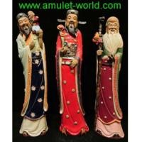 ราคา เทพเจ้า ฮก ลก ซิ่ว เนื้อดินเจียะอวง ขนาดสูง 20.5 นิ้ว (4986589)