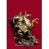 ราคา เทพเจ้ากวนอู ขี่ม้าศึก รุ่นชนะศึก เนื้อสัตตะโลหะ ฐานกว้าง 15 นิ้ว สวย (4960696)
