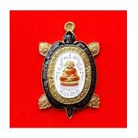 ราคา เหรียญพญาเต่าเรือน หลวงพ่อทอง วัดบ้านไร่ รุ่น 9 รวย เนื้อฝาบาตรชนวนรุ้ง ลงยา 3 สี หมายเลข 63 (7359398)