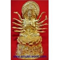 ราคา พระแม่กวนอิม ปางพันกร ประทับบนดอกบัว ปิดทองคำเปลวแท้ หน้าตัก 6 นิ้ว (4822969)