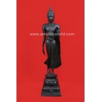 ราคา พระพุทธลีลาประทับบนรอยพระพุทธบาท สูง 88 ซม. เนื้อโลหะผสมรมดำ วัดพระพุทธบาท จ.สระบุรี ปี 47 (2593674)